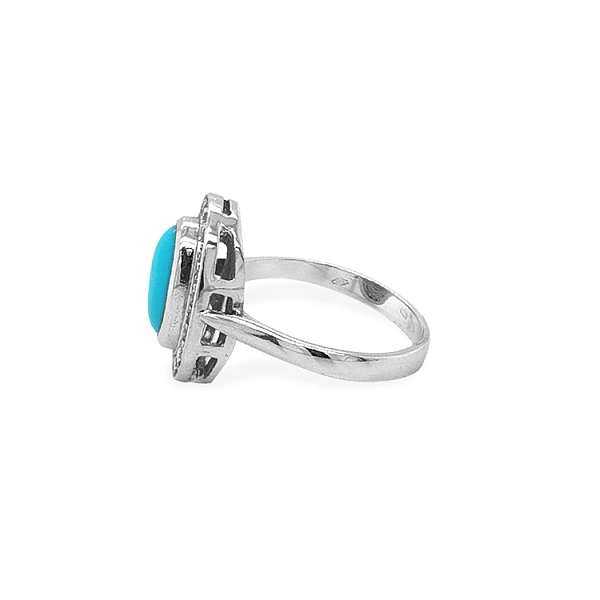 Goldring mit Türkis und Zirkonias