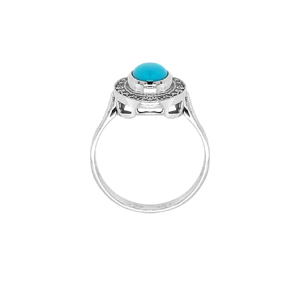 Goldring mit Türkis und Zirkonias