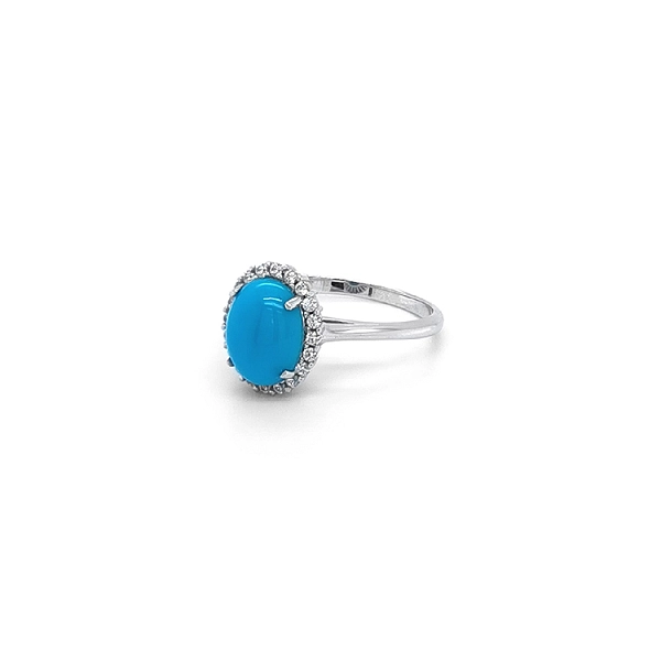 Ring mit Türkis aus Weißgold