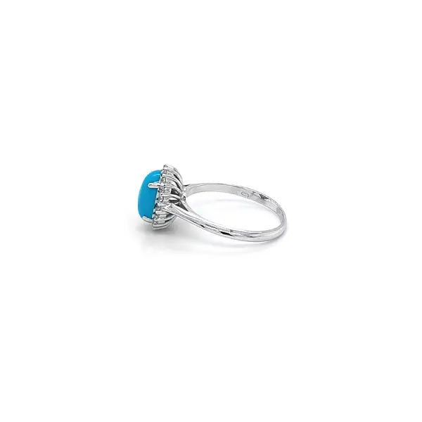 Ring mit Türkis aus Weißgold