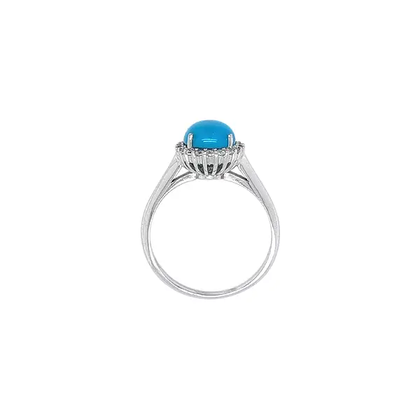 Ring mit Türkis aus Weißgold