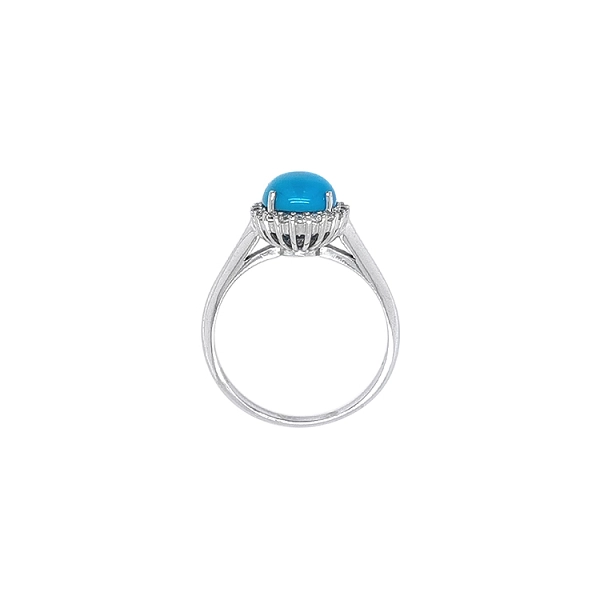 Ring mit Türkis aus Weißgold