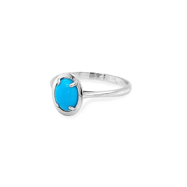 Ring mit Türkis aus Weißgold