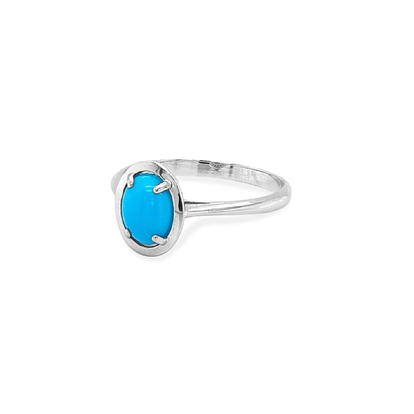 Ring mit Türkis aus Weißgold