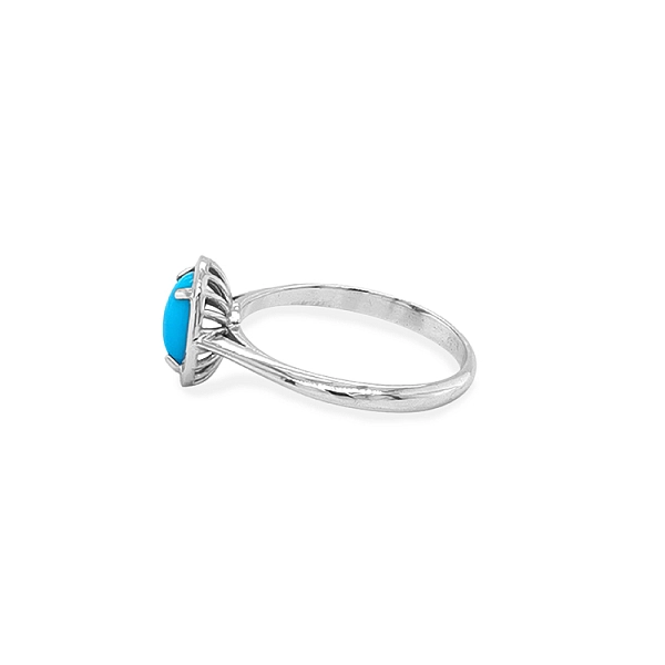 Ring mit Türkis aus Weißgold
