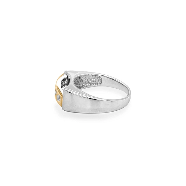 Goldring mit Zirkonen