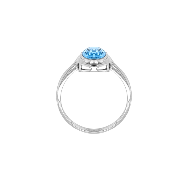Goldring mit blauem Zirkon