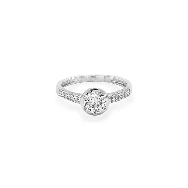 Gold Verlobungsring mit Zirkonen