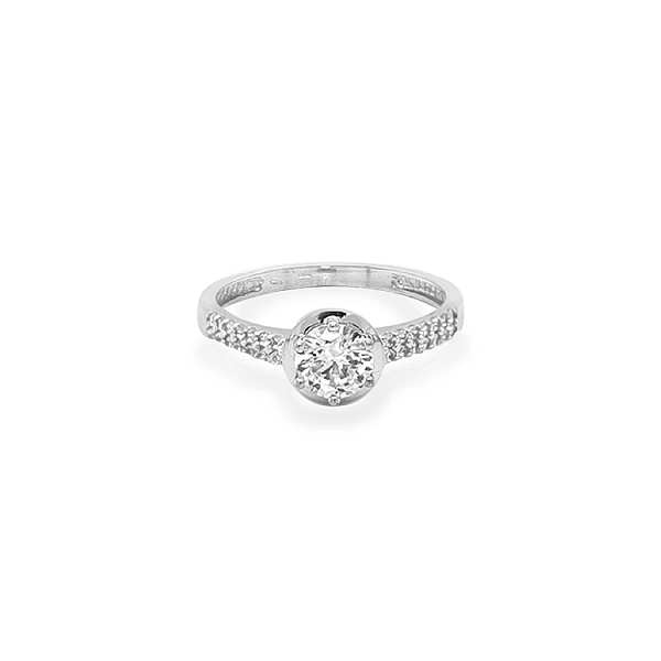 Gold Verlobungsring mit Zirkonen