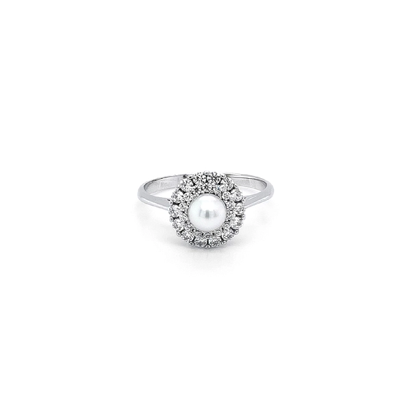 Ring mit Weißgoldperle