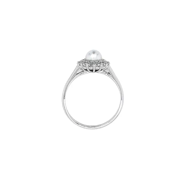 Ring mit Weißgoldperle
