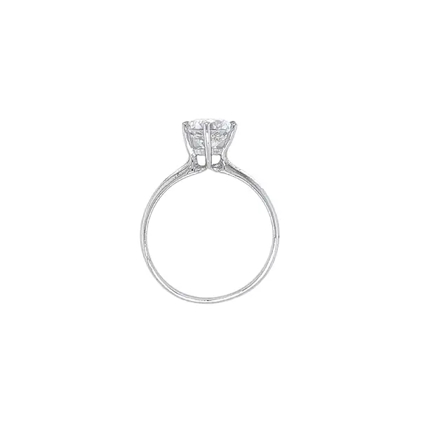 Verlobungsring mit Zirkon aus Weißgold