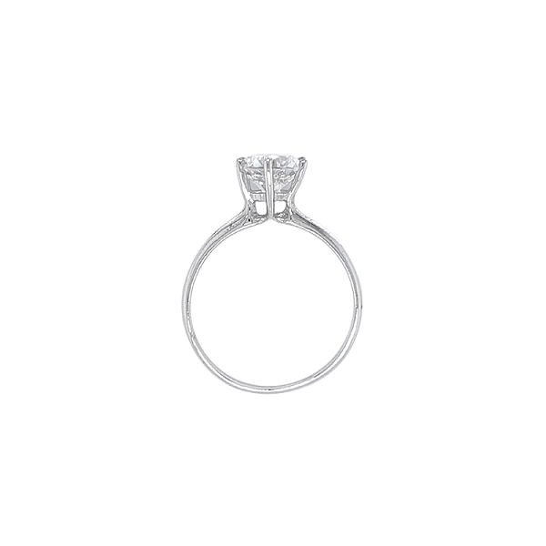 Verlobungsring mit Zirkon aus Weißgold