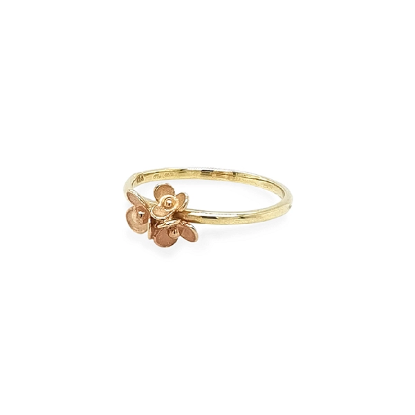 Exklusiver Goldring mit Blumenmotiv