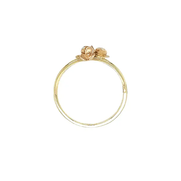 Exklusiver Goldring mit Blumenmotiv