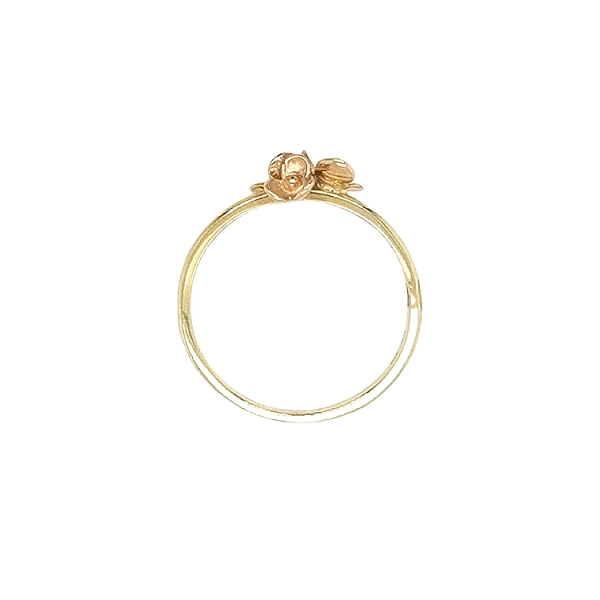 Exklusiver Goldring mit Blumenmotiv