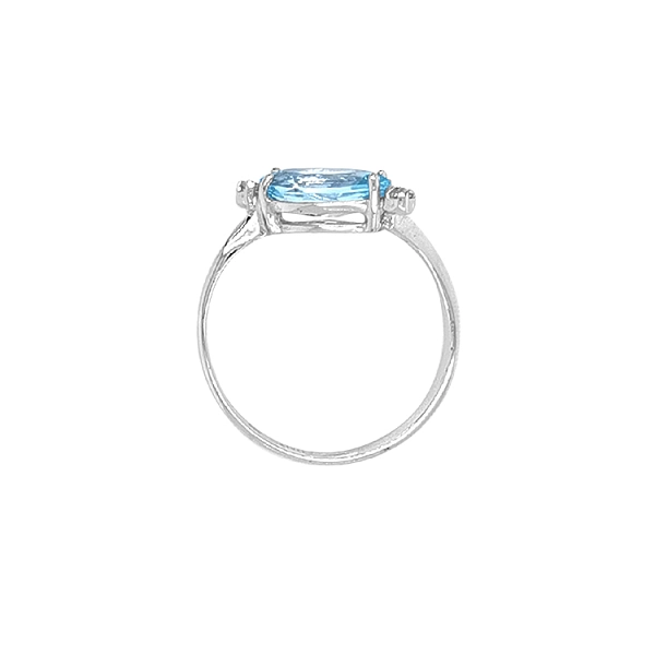 Goldring mit blauem Zirkon