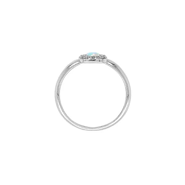Goldring mit Opal und Zirkonen