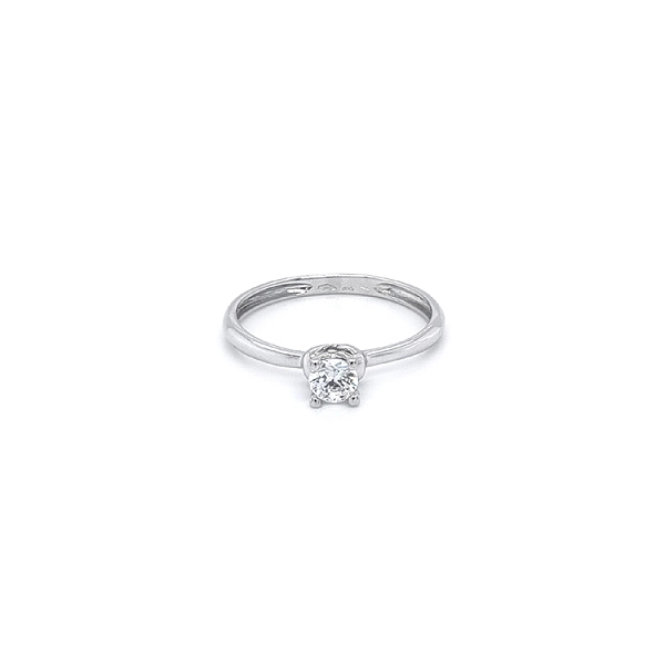 Verlobungsring mit Zirkon aus Weißgold