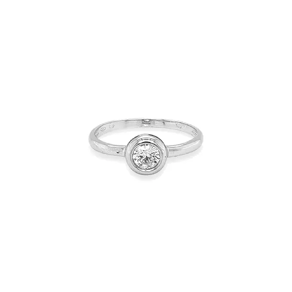 Gold Verlobungsring mit Zirkon