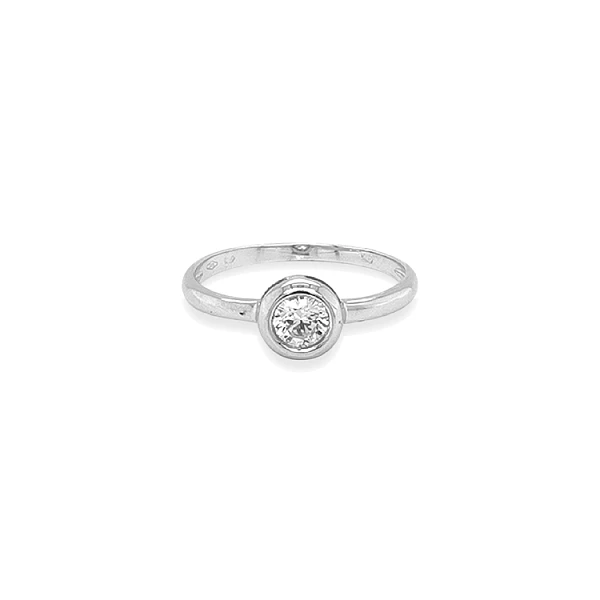 Gold Verlobungsring mit Zirkon