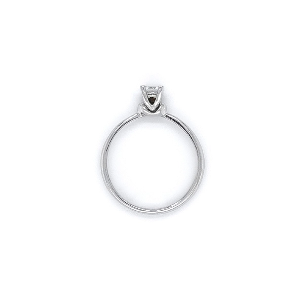 Verlobungsring mit Zirkon aus Weißgold