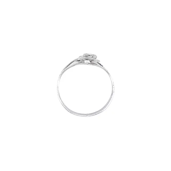 Delphinring mit Zirkon aus Weißgold