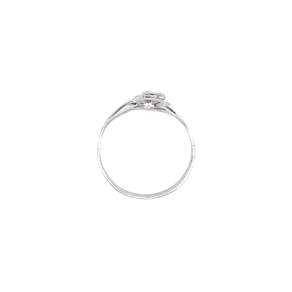 Delphinring mit Zirkon aus Weißgold