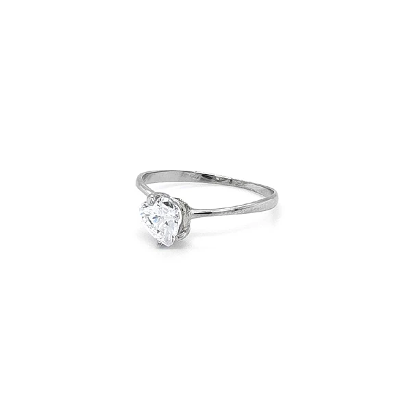 Verlobungsring mit Zirkon aus Weißgold