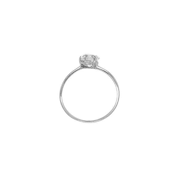Verlobungsring mit Zirkon aus Weißgold