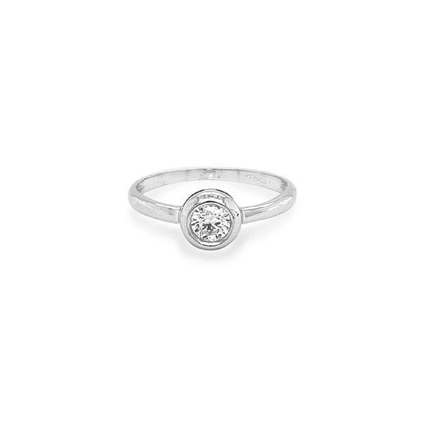 Gold Verlobungsring mit Zirkon