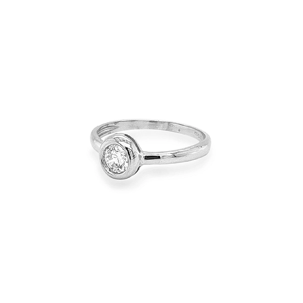 Gold Verlobungsring mit Zirkon