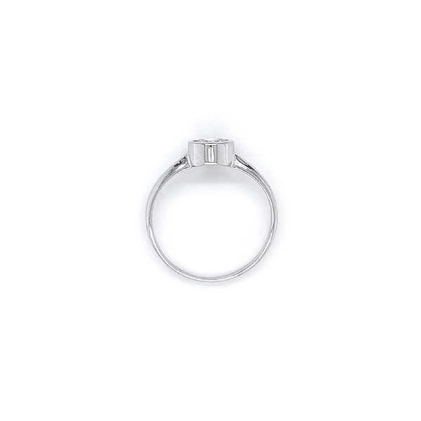 Verlobungsring mit Zirkon aus Weißgold