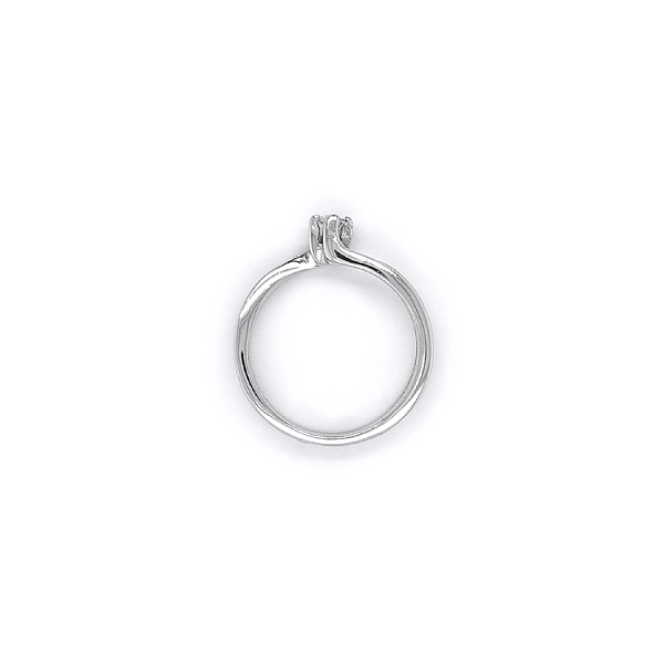 Verlobungsring mit Zirkon aus Weißgold