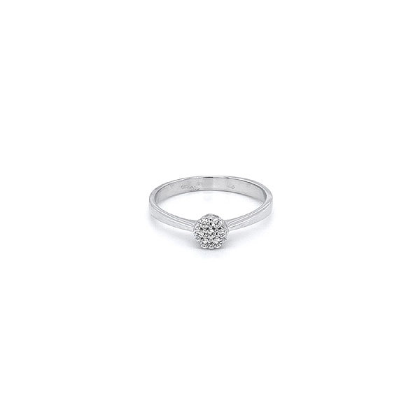 Ring mit Zirkonen aus Weißgold