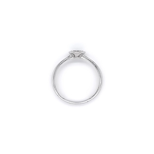 Verlobungsring mit Zirkon aus Weißgold