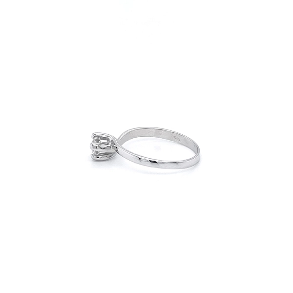Verlobungsring mit Zirkon aus Weißgold