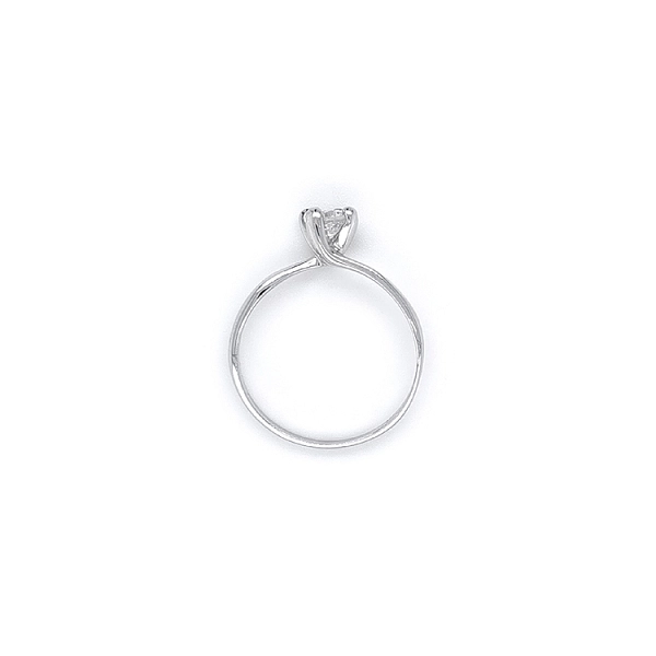 Verlobungsring mit Zirkon aus Weißgold