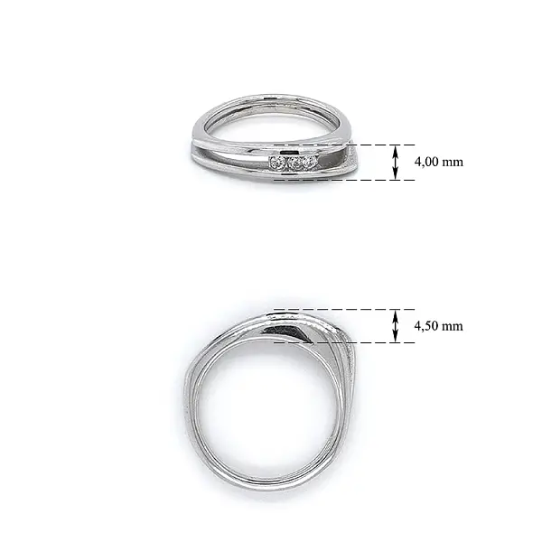 Ring mit Zirkonen aus Weißgold