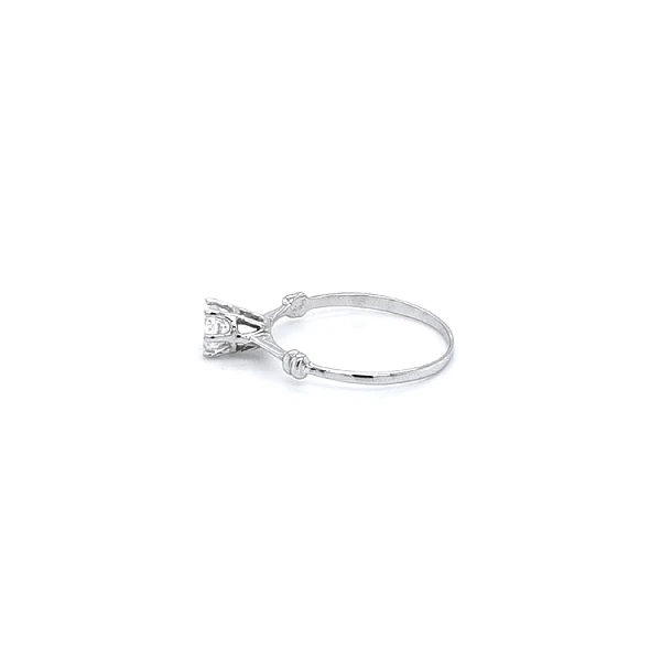 Verlobungsring mit Zirkon aus Weißgold