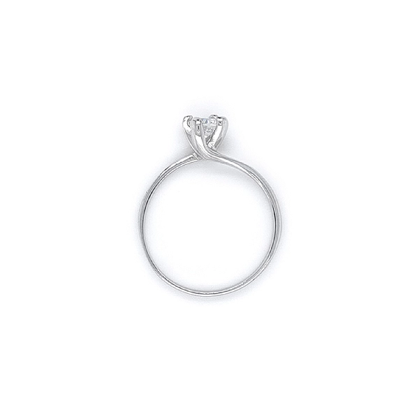 Verlobungsring mit Zirkon aus Weißgold