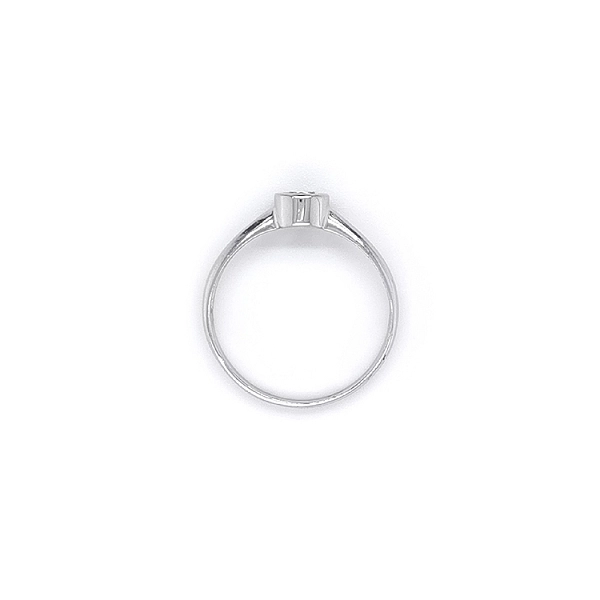 Verlobungsring mit Zirkon aus Weißgold