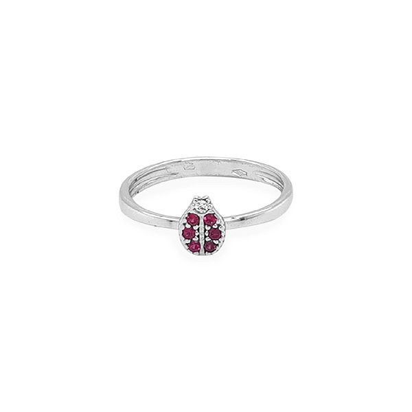 Goldener Marienkäfer Ring mit Zirkonen