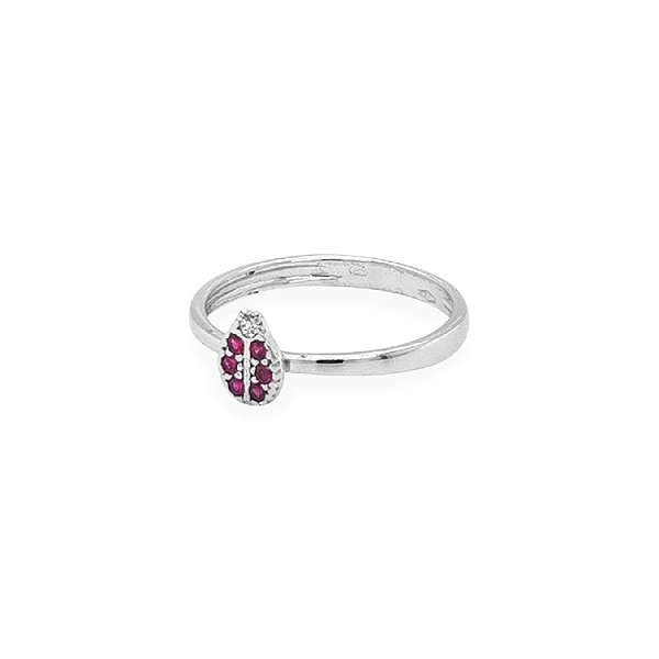 Goldener Marienkäfer Ring mit Zirkonen
