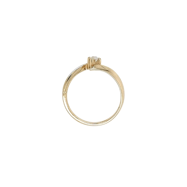 Gold Verlobungsring mit Zirkon