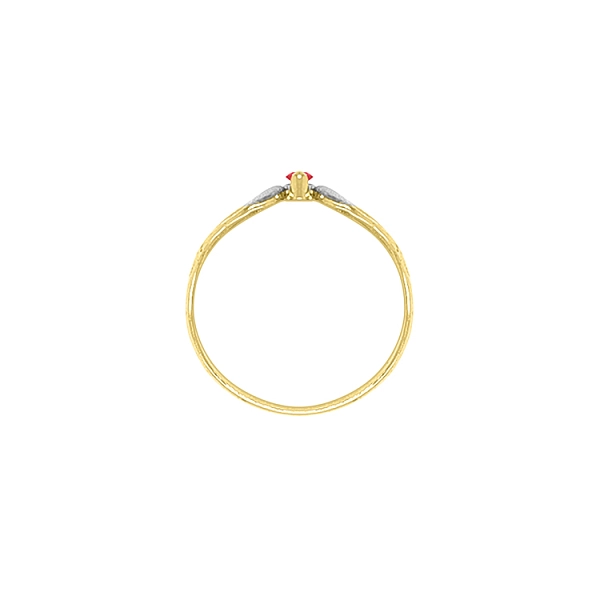 Exklusiver Bicolor-Goldring mit Rubin