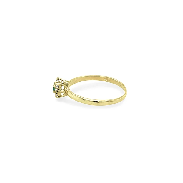 Goldring mit farbigen Zirkonen