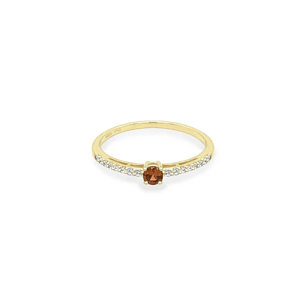 Goldring mit farbigen Steinen
