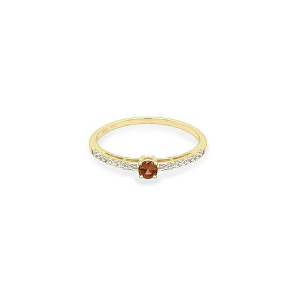 Goldring mit farbigen Steinen