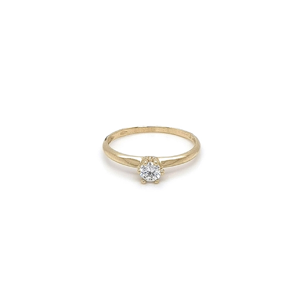 Gold Verlobungsring mit Zirkon
